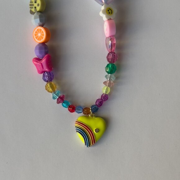 RETRO QUEEN OF HEARTS ELECTRIC LEMON EYE CANDY CHAIN - Picture 3 of 6